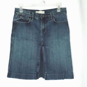 Old Navy Vintage Denim Jean Skirt Pockets Stretch Short A-Line Midi Womens sz: 4